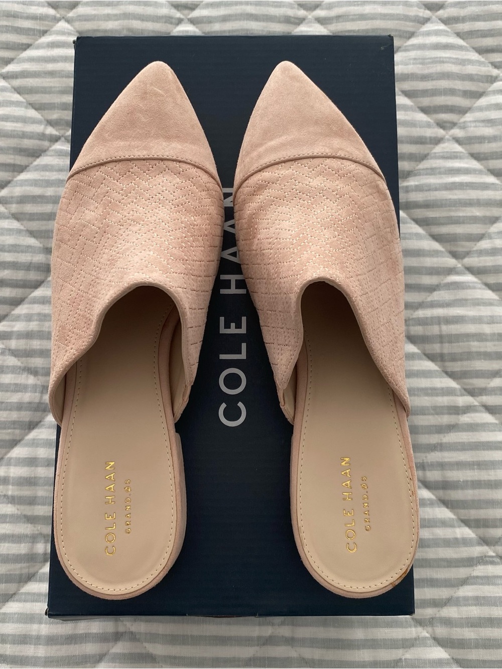 COLE HAAN Palma Suede Mule in Mahogany Pink Size 9
